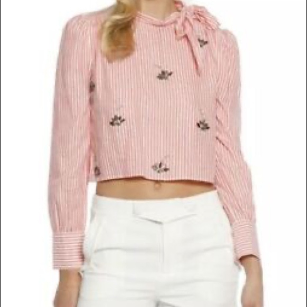 Walter Baker Becky Embellished Stripe Top